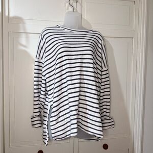 Aerie Navy and White Striped Long Sleeve Tee